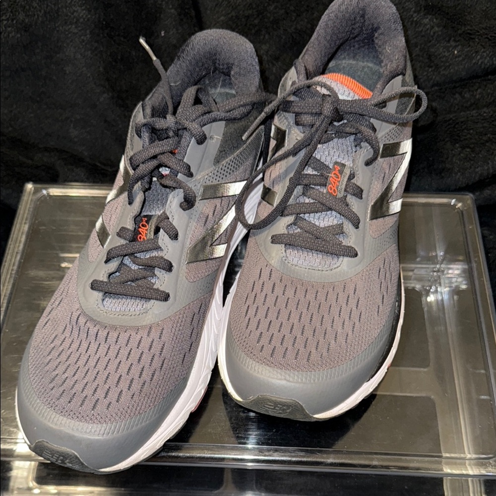 New Balance Charcoal and Black Athletic Sneakers - Picture 2 of 11